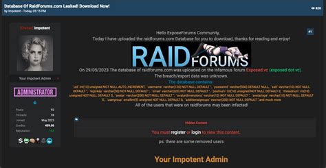 The Leaks section on Breached. . Raidforums data leak